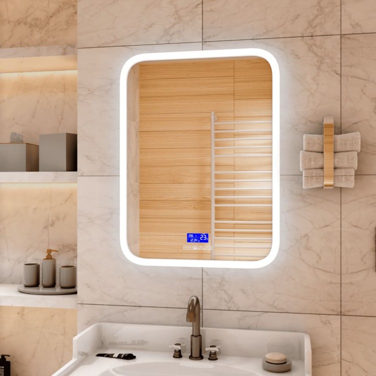 Зеркало Континент Glamour LED 70х90 см. с МФП вертикальное